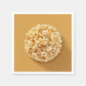 Popcorn Circle op een bruine achtergrond Servet (Voorkant)