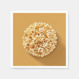 Popcorn Circle op een bruine achtergrond Servet