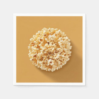 Popcorn Circle op een bruine achtergrond Servet