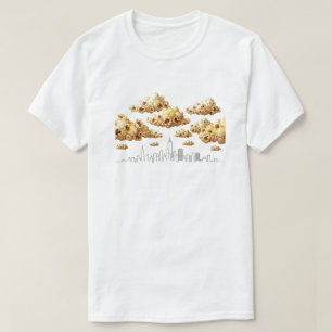 Popcorn City – Minimalistisch Funny Skyline T-shir T-shirt