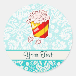 Popcorn Cute Ronde Sticker