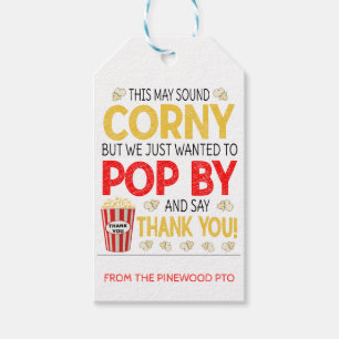 Popcorn Dank je cadeau Label Cadeaulabel