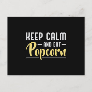 Popcorn Day Cinema Film Snack Houd Kalm Cadeau Ide Briefkaart