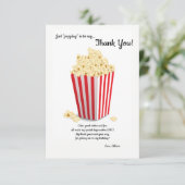 Popcorn doos Dank je wel Kaart (Staand voorkant)