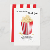 Popcorn doos Dank je wel Kaart (Voorkant / Achterkant)