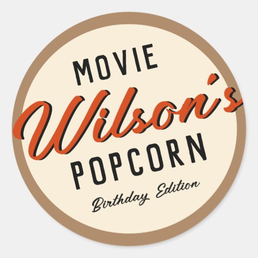 Popcorn Doosje Stickers (Voorkant)
