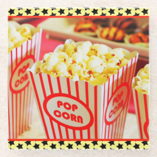 *Popcorn en behandelingen * Glass Onderzetter