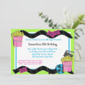 Popcorn en een film kaart (Staand voorkant)