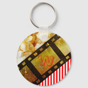 Popcorn en film reel film sleutelhanger