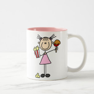 Popcorn en karamel Apple op de eerlijke Mok