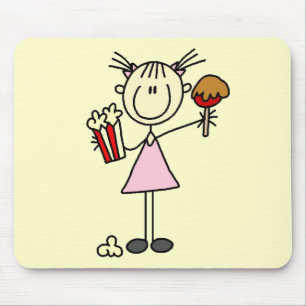 Popcorn- en katoenoverhemden en -Snoepjes Muismat