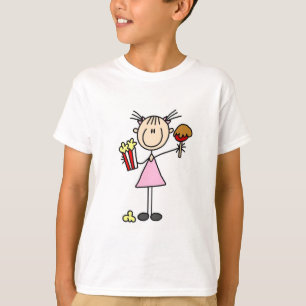 Popcorn- en katoenoverhemden en -Snoepjes T-shirt