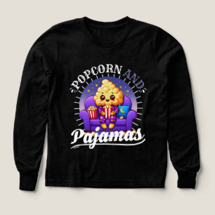 popcorn en pyjama ontwerp voor meisjes