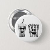 popcorn en soda ronde button 5,7 cm (Voorkant /achterkant)