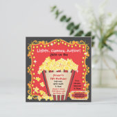 Popcorn et un film Invitation d'anniversaire (Debout devant)