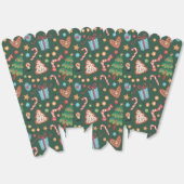 Popcorn Favor Gift Box Green Christmas Pattern Bedankdoosjes (Ongevouwen)