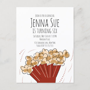 Popcorn Film Buitenverjaardag Verjaardag Postkaar Briefkaart