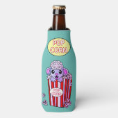 Popcorn Film met Cute Sheep Flesjeskoeler (Fles Voorkant)