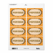 Popcorn Food Label (Full Sheet)