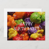 Popcorn Happy Birthday Briefkaart (Voorkant / Achterkant)