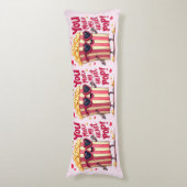 Popcorn Hart Pop Valentijnsdag Ontwerp Lichaamskussen (Voorkant Verticaal)