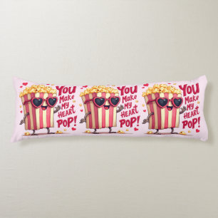 Popcorn Hart Pop Valentijnsdag Ontwerp Lichaamskussen