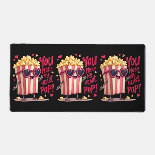 Popcorn Heart Pop Valentine Design (Recto)