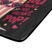 Popcorn Heart Pop Valentine Design Snijplank (Hoek)