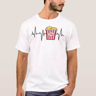 Popcorn Heartbeat film nacht snacks T-shirt