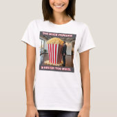 Popcorn Iedereen vrouwen wit T-shirt (Voorkant)