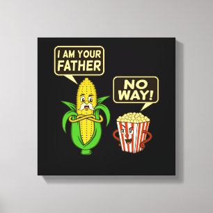 Popcorn ik ben je vader Popcorns Eater Lover Canvas Afdruk