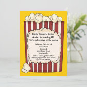 Popcorn Invitation Kaart (Staand voorkant)
