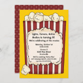 Popcorn Invitation Kaart (Voorkant / Achterkant)