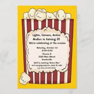 Popcorn Invitation Kaart