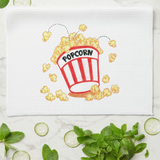 Popcorn - keukenhanddoek (Gevouwen)