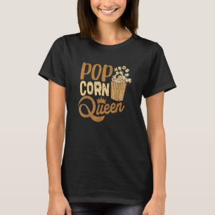 Popcorn Koningin Schattig Snack Bioscoop Vrouwen M T-shirt