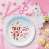 Popcorn Love Funny Papieren Bordje (Feest)