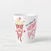 Popcorn Love Funny Pun Latte Mok (Voorkant)