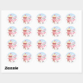 Popcorn Love Funny Ronde Sticker (Vel)