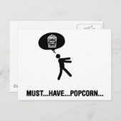 Popcorn Lover Briefkaart (Voorkant / Achterkant)