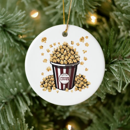 Popcorn Lover Keramisch Ornament (Boom)