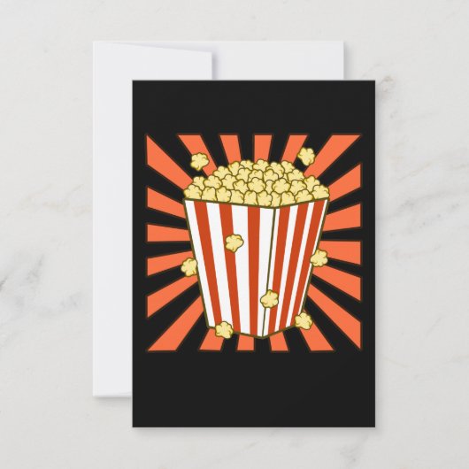 Popcorn Lover Popcorns Food Eater Graphic RSVP Kaartje (Voorkant)