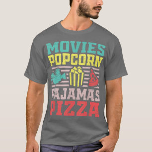 Popcorn Movie Lovers die 's nachts kijkt T-shirt