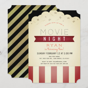 Popcorn Movie Night  Boy Verjaardag Kaart