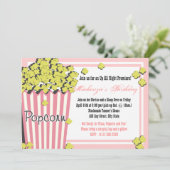 Popcorn Movie Sleepover Kaart (Staand voorkant)