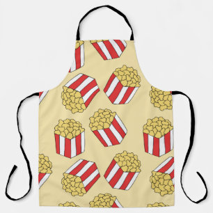 Popcorn naadloos patroon.  handgetekende schort