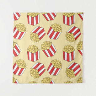 Popcorn naadloos patroon. handgetekende wandkleed