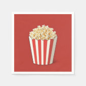 Popcorn op een rode achtergrond servet (Voorkant)