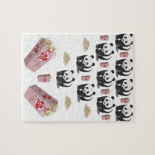 Popcorn Panda Beer Jigzaag Puzzle Daisy Legpuzzel (Horizontaal)