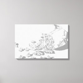 Popcorn Pencil Tekening door Sara Motolanez Canvas Afdruk